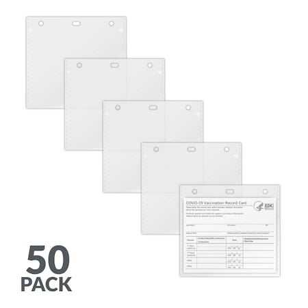 C-Line Products 3" x 4" COVID-19 Vaccine Card Holder, 50/PK 19150