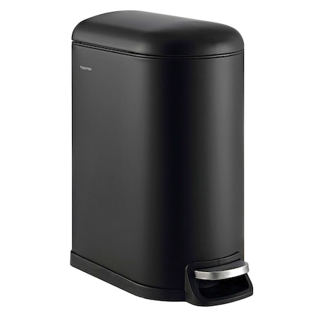 Happimess Roland 10.6-Gallon Step-Open Trash Can, Charcoal Black HPM1010B