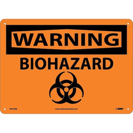Nmc Warning Biohazard Sign, W413RB W413RB