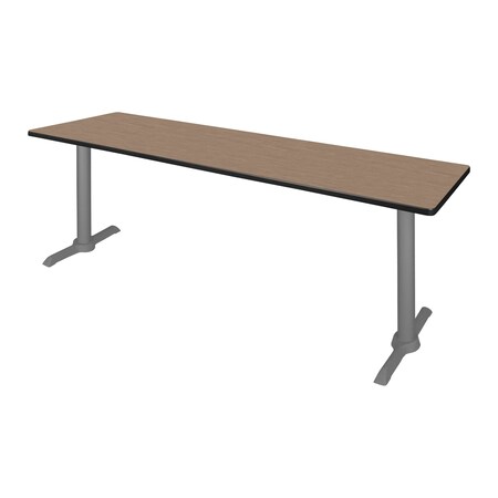Regency Cain T-Base Training Seminar Table, 84 in W, 24 in L, Noble Oak MTRCT8424NOGY