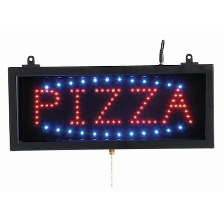 Aarco High Visibility LED ''PIZZA'' Sign, Small Size 6 3/4''Hx16 1/8''W PIZ01S