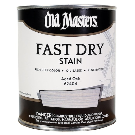 Fast Dry Stain Qt Old Masters Aged Oak Interior Oil-Based Wood Stain 62404