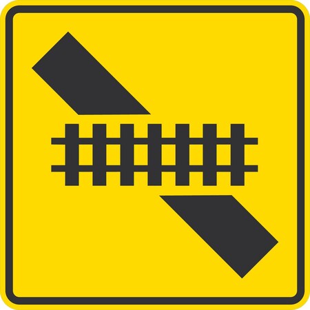 Lyle Skewed Crossing Symbol, 36x36, Engineer Grade, Yellow G-16112-EG_36x36