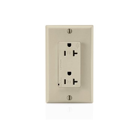 Leviton Surge Protector Receptacle, 20 Amp, 125 Volt, 5-20R NEMA, Ivory T5380-I