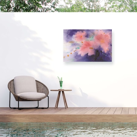 Trademark Fine Art Outdoor Canvas Art Sheila Golden 'Violet Variations' Wall Art for Patios, or Gardens SG08904-OC2232WR