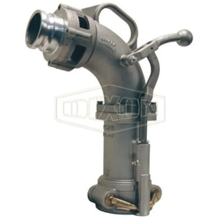 Dixon Side Lever Tight Fill Elbow, 4 in Nominal, Aluminum, Domestic 6200XA