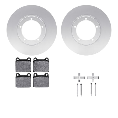 Dynamic Friction Co DFC GEOSPEC Coated Rotors with 5000 Brake Pads - Ceramic and Hardware 4512-02031