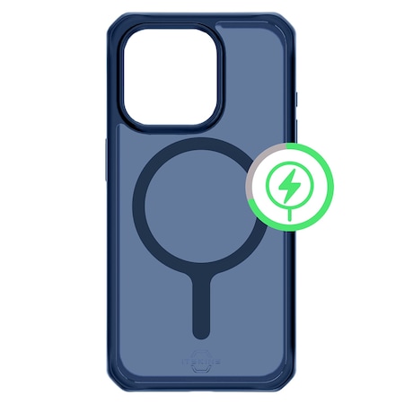 Itskins Hybrid r Frost Magsafe Case For Apple Iphone 15 Pro Max, Blue AP5U-HMFRT-BLUE