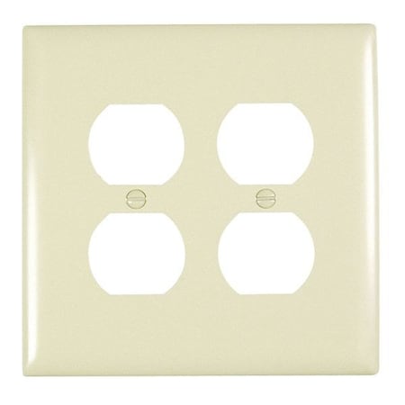 Legrand Wall Plate, Duplex Outlet, Ivory, Nylon TPJ82I