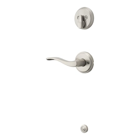 Kwikset Left Hand Sedona Lever Interior Single Cylinder Handleset Trim Satin Nickel Finish 971SELLH-15