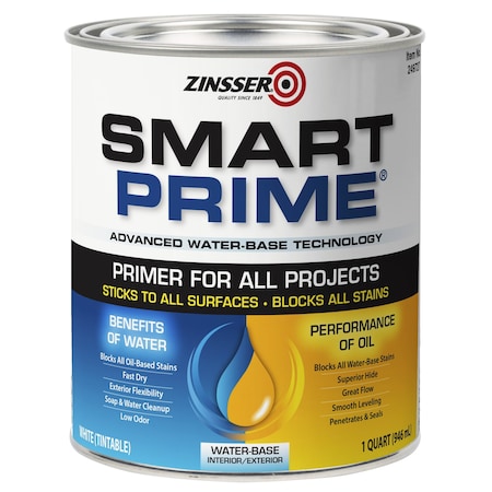 Zinsser Acrylic Based Primer, White, 1 qt 249727