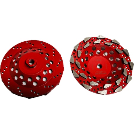 Vantage Product Arrow Segmented Cupwheel, Concrete Cutting, 5'', Hard PNR724A1HT60