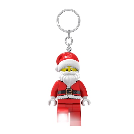 Lego Classic Plastic Red/White Santa Keychain w/LED Light KE189H