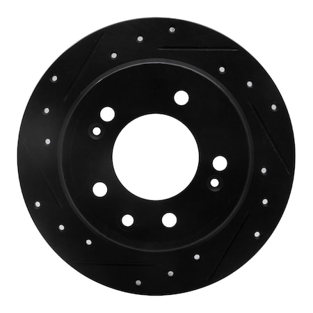 Dynamic Friction Co DFC Brake Rotor - Drilled and Slotted - Black 633-03029L