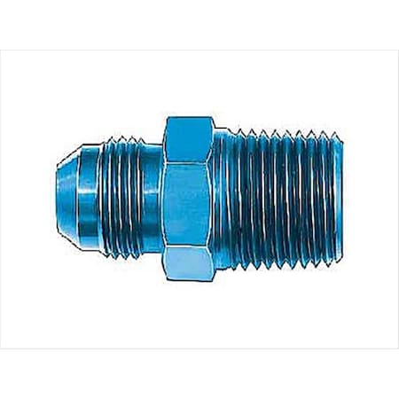 Aeroquip FCM2000 3An Straight Blue Anodized Aluminum Male An To Pipe Adapters A83-FCM2000