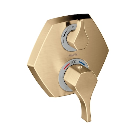 Hansgrohe Locarno Thermostatic Trim with Volume Control and Diverter in Brushed Bronze 04820140
