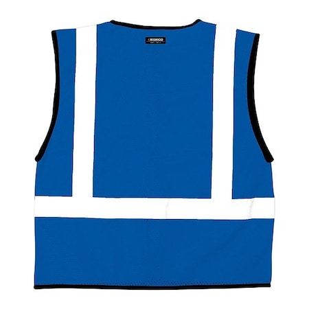 Kishigo Safety Vest, Blue, Size 4XL/5XL B121-4X-5X