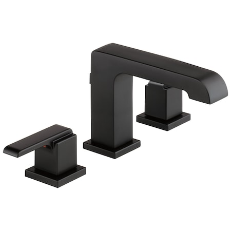Delta 3-hole 4-16" installation Hole Widespread Lavatory Faucet, Matte Black 3567-BLMPU-DST