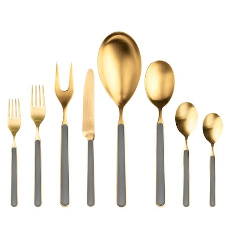 Mepra Fantasia Ice Gold Flatware Set - 43 Pieces - Vicuna 10I622043OI