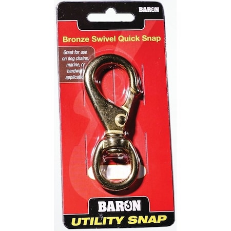 Baron Quick Snap, 60 lb Working Load, Solid Bronze, Polished C-251B-1