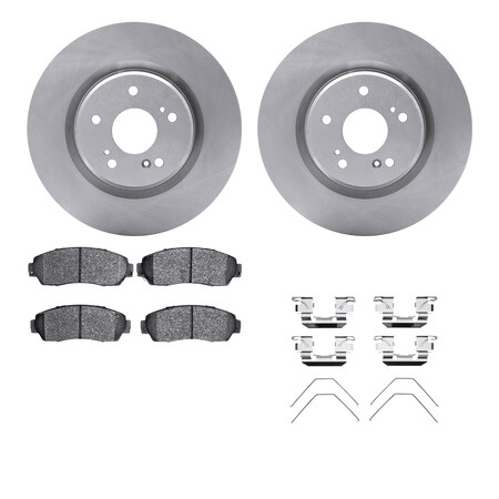 Dynamic Friction Co DFC Brake Rotor with 5000 Brake Pads and Hardware Kit 6512-58163