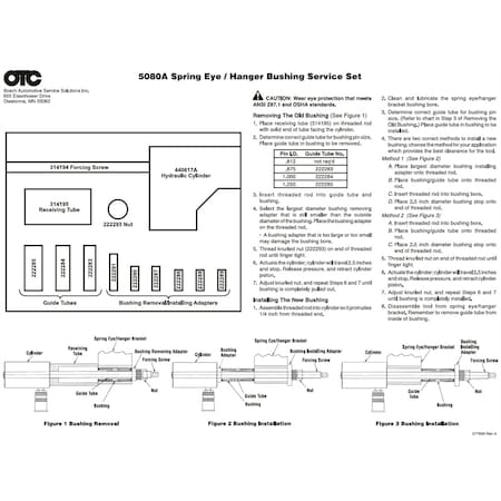 Otc Truck Front Leaf Spring And Bushing Service Set 5080A