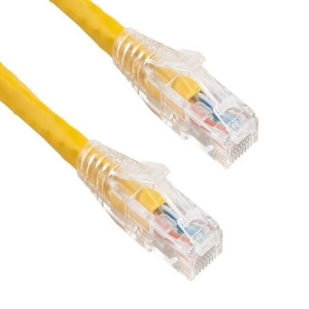 Sanoxy 1ft Cat6 550 MHz UTP Ethernet Network Patch Cable W/ Clear Snagless Boot, Yellow SNX-CBL-LDR-C6117-9001