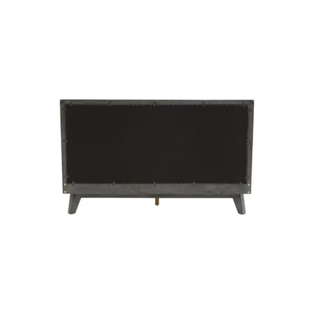 Homeroots Gray Wood And Linen Queen Bed Frame 486217