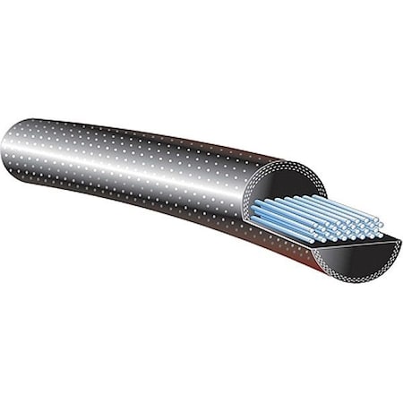 Gates Round Belt, 124 in Outside Length, 0.56 in Top Width, 0.56 in Thickness, 1 Ribs 9 X 120 RE BELT