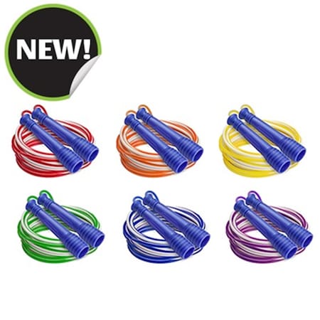 Champion Sports 16 ft. Deluxe XU Jump Rope with Purple Handle - Set of 6 CH55898