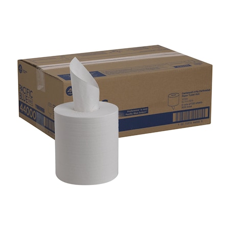 Georgia-Pacific Pacific Blue Select Center Pull Paper Towels, 2 Ply, 520 Sheets, 520 ft, White, 6 PK 44000