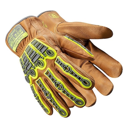 Hexarmor Safety Gloves, Brown Cuff, PR 5071IMP-XL (10)