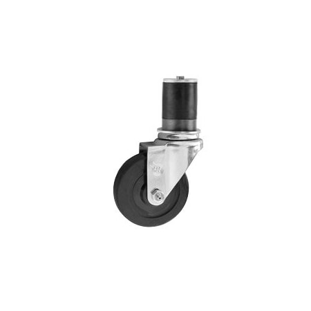 Service Caster 4'' Hard Rubber Wheel Swivel 1-3/4'' Expanding Stem Caster SCC-EX20S414-HRS-134