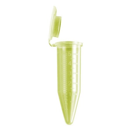 Zoro Select Centrifuge Tube, 0.65 in Dia, Yellow, PK200 C2500-Y