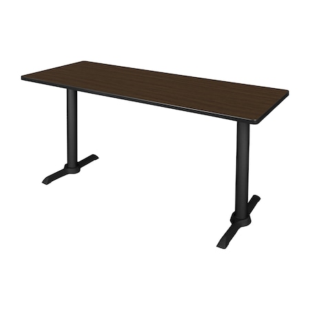 Regency Cain T-Base Training Seminar Table, 66 in W, 24 in L, Neo Walnut MTRCT6624NW