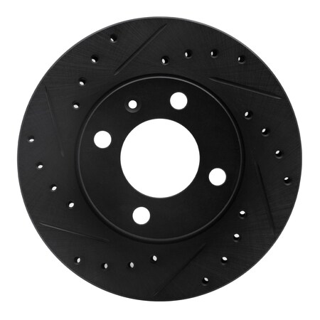 Dynamic Friction Co DFC Brake Rotor - Drilled and Slotted - Black 633-74004L