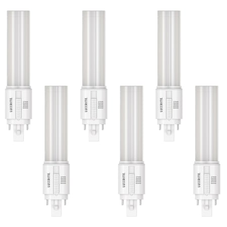 Luxrite Quad Style LED Light Bulb, G24Q 4-Pin Bulb Base, Type A+B CFL Replacement, Ballast, 6PK LR24568