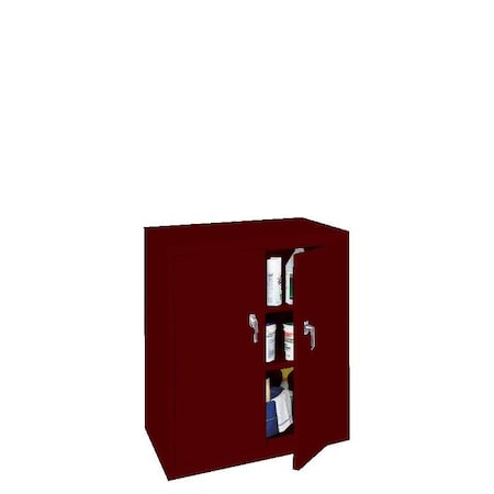 Steel Cabinets Usa Counter Height Storage Cabinet, 42 in H, 36 in W, Wine Red ABL-364-WR