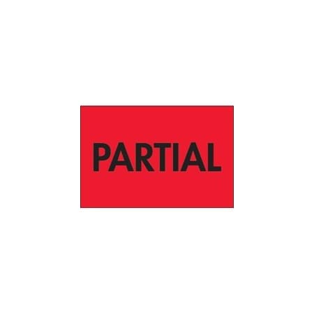 Bubblefast 2 x 3'' - ''Partial'' Fluorescent Red Labels BFDL3561