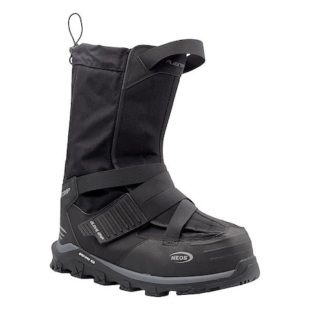 Neos Overshoes, Plain Toe, 16 in Height, GRIP PRO Traction Aid Sole, Black, S KLN1BL-S