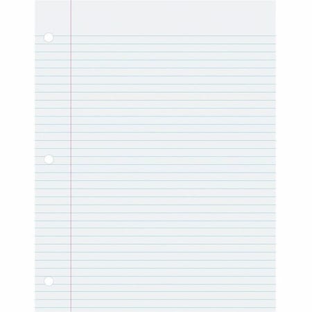 Pacon Composition Paper, 3-Hole Punched, College Rule, 8.5x11, PK1000 P2405