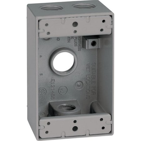 Sigma 14251 1 Gang Gray Weatherproof Outlet Box 3424850