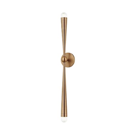 Troy Lighting Keanu 2 Light Wall Sconce 4.75 In. Patina Brass B1034-PBR
