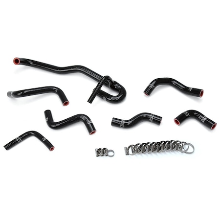 Hps Performance High Temp Reinforced Silicone Heater Coolant Hose Kit, Black, 57-2190-BLK