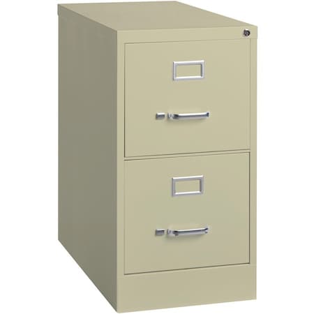 Lorell 15" W 2 Drawer Lorell Metal Vertical File, Putty LLR60655
