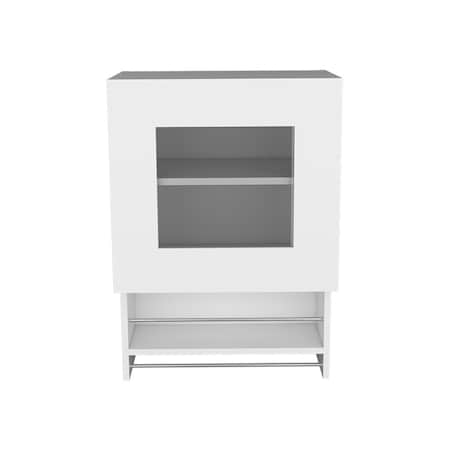 Homeroots 20" White Wall mounted Accent Cabinet With One Shelf 526167