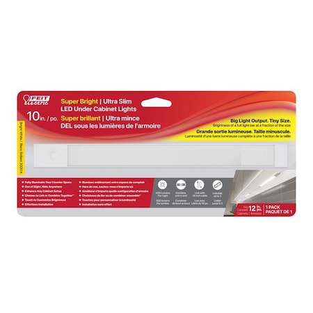Feit 10 in. L White Plug-In LED Under Cabinet Light Strip 400 lm BPLVUCL10/1/830