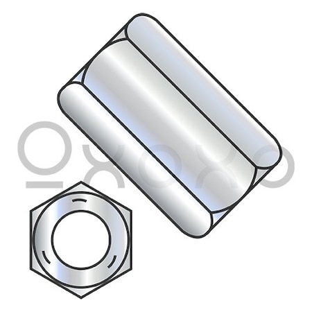 Oxoxo 7/8-9X2 1/2 Hex Rod Coupling Nut 1 1/4 inch Across Flats Grade 5 Zinc, 60PK 547832