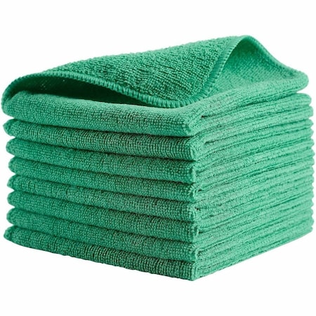 Rubbermaid Commercial Microfiber Cloth Wipe 16" x 16", Green, 24PK 1820582