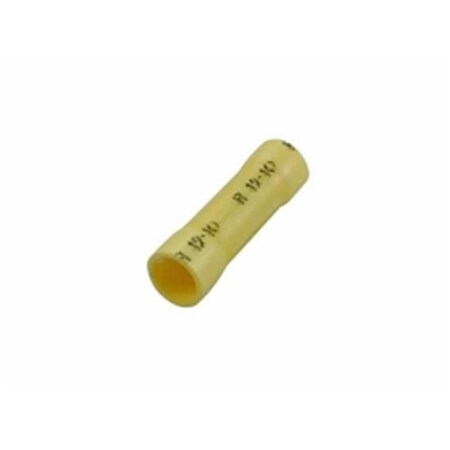 The Best Connection 50 Piece 12-10 Yellow Vinyl Butt Connector, 50PK JTT2062F